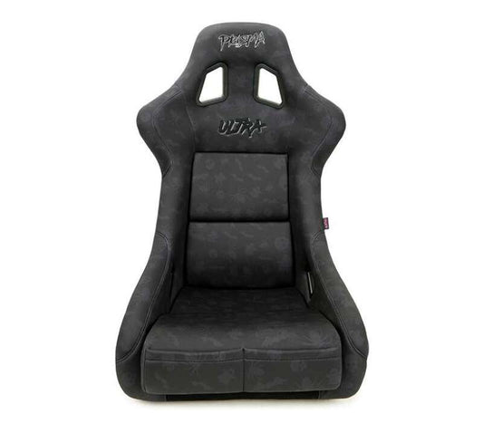 NRG FRP Bucket Seat (Large) Prisma Edition w/ Orange Pearlized Back - Spooky Edition (Spiders/Bats)