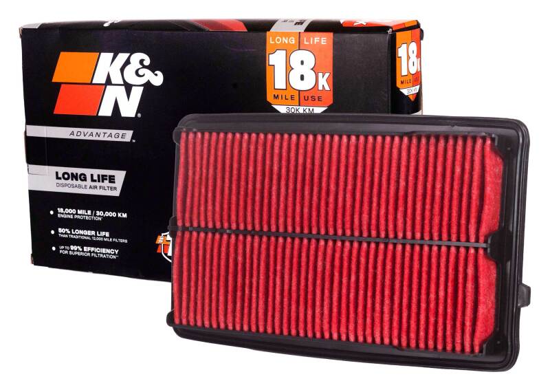 K&N Advantage Air Filter 18K Miles Honda Accord V6-3.5L F/I 13-17