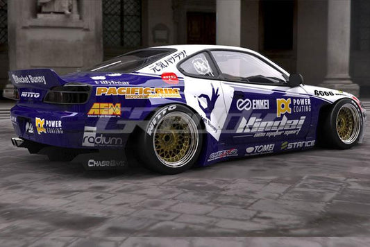 GReddy X Rocket Bunny S15 Rear Fenders for 1999-2002 Nissan Silvia
