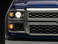 Raxiom 14-15 Chevrolet Silverado 1500 OE Projector Headlights/Chrome Trim- Black- Clear Lens