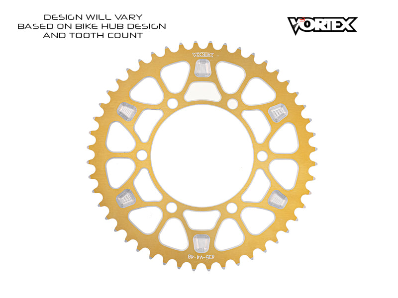Vortex Racing V4 44 Tooth 520 Sprocket Use w/ 3766 Front - Gold