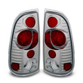 Raxiom 97-03 Ford F-150 Styleside Axial Series Version 2 Tail Lights- Chrome - Red/Clear Lens