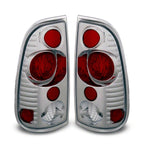 Raxiom 97-03 Ford F-150 Styleside Axial Series Version 2 Tail Lights- Chrome - Red/Clear Lens