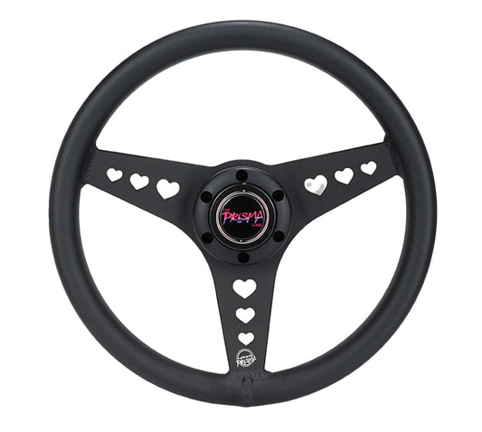 NRG All Aluminum Steering Wheel 330mm - Heart Cut Out- Ergonomic Grip- Anadized Black