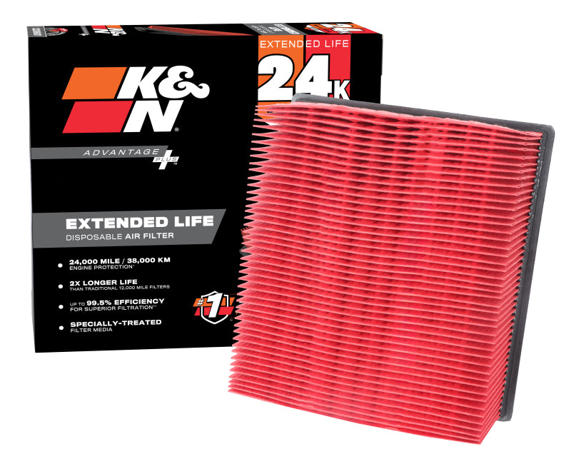 K&N Advantage Plus Air Filter 24K Miles Ram 2500 L6-6.7L Dsl 13-24