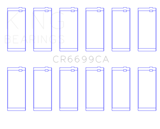 King Engine Bearings Dodge Cummins B-Series L6 (Size Standard) Connecting Rod Bearing Set