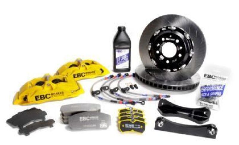 EBC Racing Vauxhall VXR Yellow Apollo-4 Calipers 330mm Rotors Front Big Brake Kit