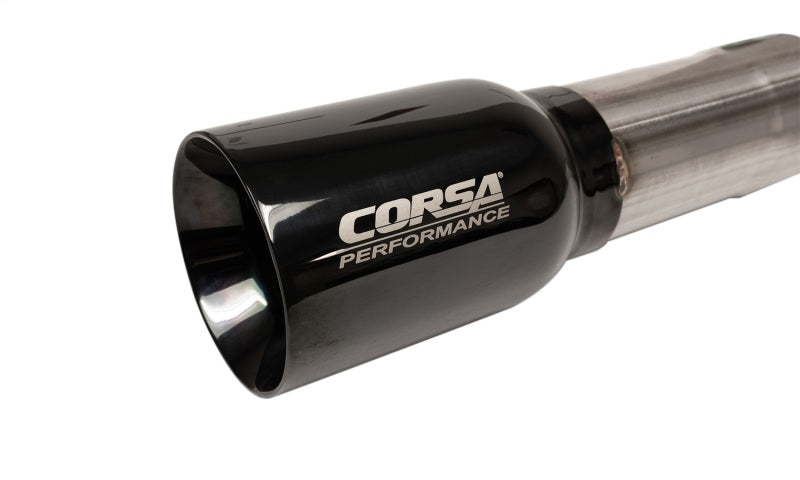 Corsa 17-22 Chevrolet Colorado ZR2 3.6L V6 3in Sport Cat-Back Exhaust - 4in Black USA Flag Tip