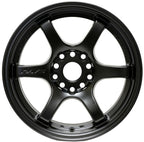 Gram Lights 57DR 15x8.0 +28 5x114.3 Semi Gloss Black Wheel