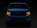 Raxiom 09-14 Ford F-150 CXR Series LED Headlights with Amber DRL- Black Housing- Clear Lens