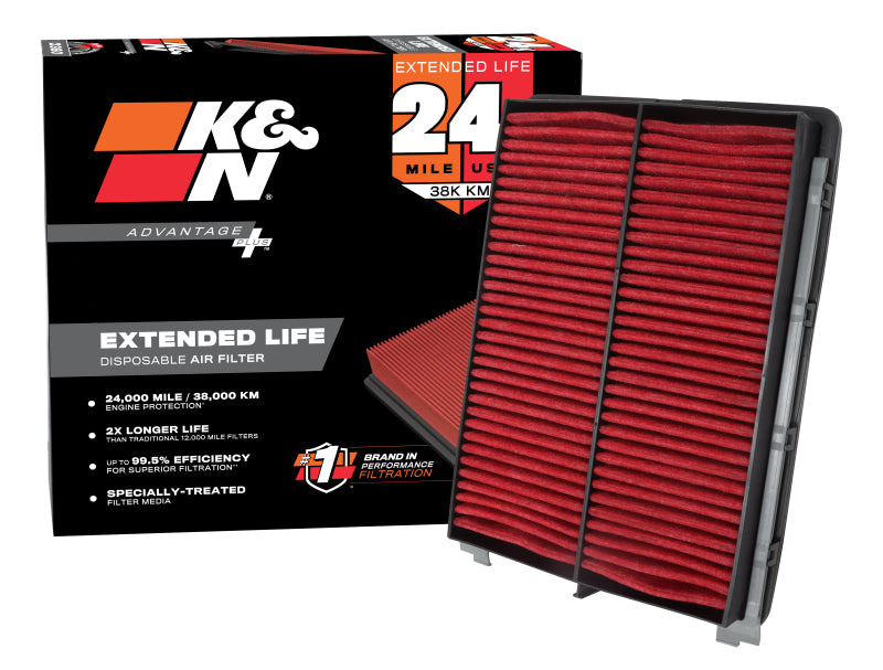 K&N Advantage Plus Air Filter 24K Miles Hyundai Santa Fe Sport L4-2.4L F/I 17-18