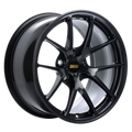 BBS RI-A 18x9.5 5x120 ET23 82mm PFS Ring/Clip Required - Metallic Black Subtle Blue Flake