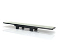 NRG 270mm Wide Panorama Clip-on Rearview Mirror - Flat w/ White Tint