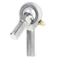 QA1 K Series 3-Pc Rod End - Male/Left Hand - .25in Bore x 5/16-24 w/Stud & Zerk - Carbon Steel