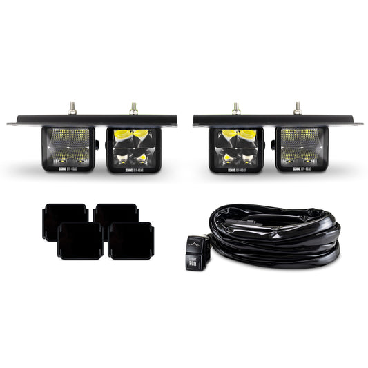 Borne Off-Road 2021+ Ford Bronco Direct Fit Pods - Modular Bumper - Kit of 4 - Fog