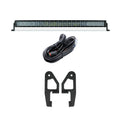 Cali Raised 10-24 Toyota 4Runner Roof Rack Front Light Bar Kit - 42in White Dual Row SPOT Beam