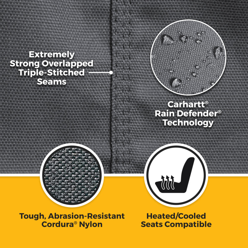 Covercraft 19-25 Chevrolet Silverado Carhartt Super Dux SeatSaver Sec Row Custom Seat Cover- Gravel