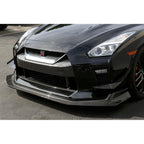 Nissan GTR R35 2017-2022-Carbon Fiber Front Bumper Canards