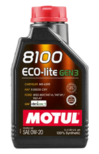 Motul 8100 Eco-lite Gen3 0W-20